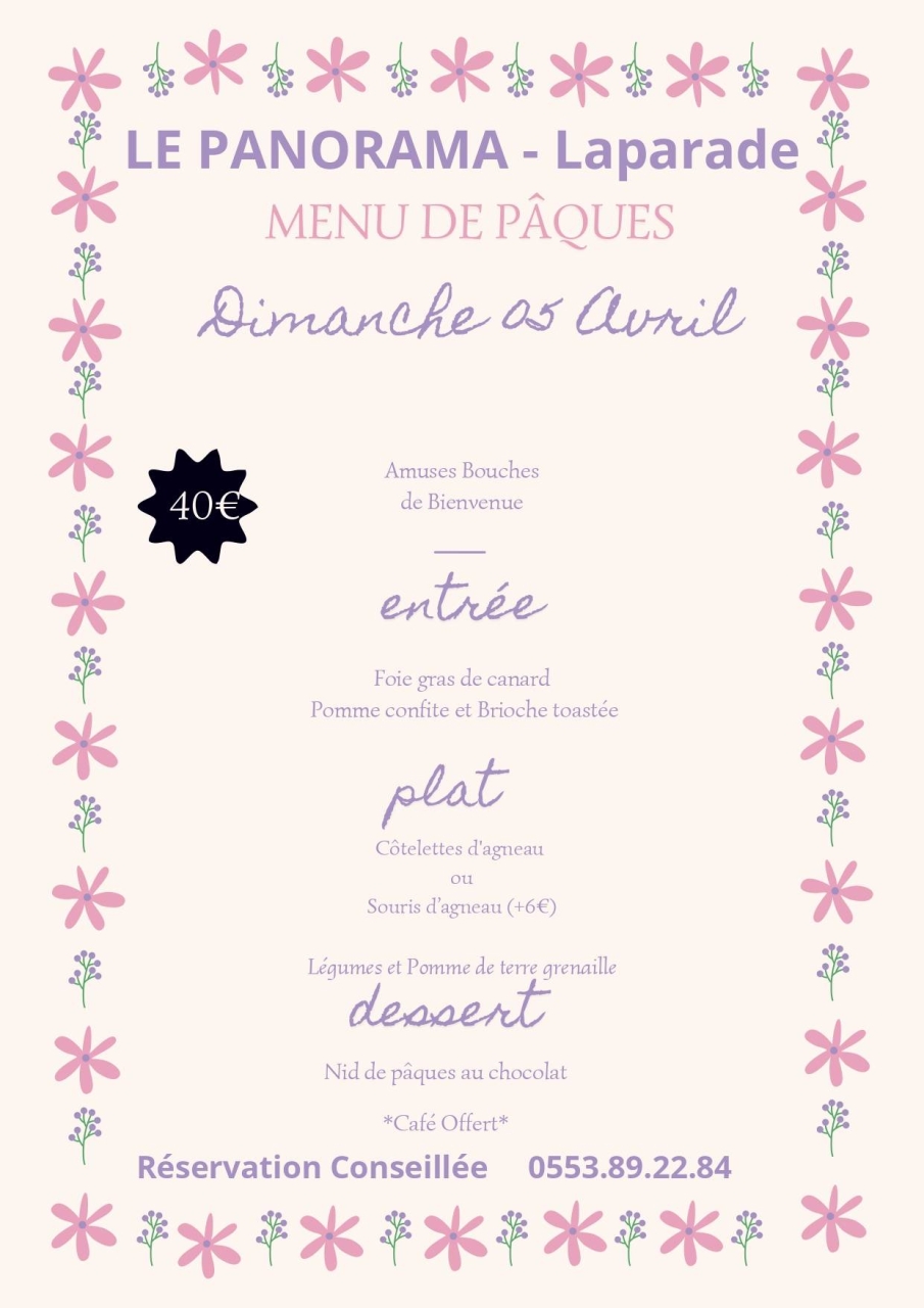 Le Panorama - restaurant LAPARADE - manger a LAPARADE